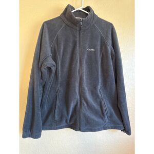 Columbia Full Zip Black Fleece Jacket Womens 1X